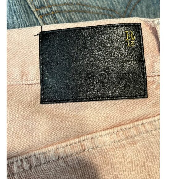 $669 R13 BOYFRIEND CROPPED JEAN. IN PEYTON PINK - Picture 12 of 14